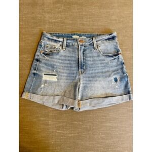 Old Navy Womens High Rise Distressed Denim Shorts Blue Size 4 Vanessa Med. Wash